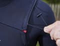 Water ingress is also minimised on the chest by a drawstring