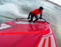 Thickly wrapped up and wearing masks, we went out on the water at the turn of the year