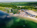 The All on Sea water sports centre is beautifully situated in Schladitz Bay. Photo: Stephan Flad