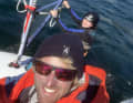 Coaching from the boat.