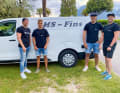 Beim Testen steht mit „den Jungs“ Marco Still, Tim Kröner, Fredrik Arbs und Toni Frühmann (v.l.) ein starkes Team zur Verfügung.
