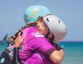 Hug after the heat.