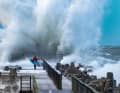 Denmark: The pier at Hanstholm has to withstand the mighty force of the water.