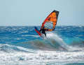 Take-off: Ramps that are nice and steep but not yet about to break are suitable for practising the floaty jump. A clean jump is easiest in sideshore to sideonshore winds. Make sure you are still relatively upright over the board when you jump off so that you don't push the tail away uncontrollably.