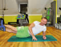 To train the oblique abdominal muscles, turn into the side plank position.