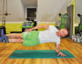 ...and slowly raise and lower your pelvis from the floor. This is another great full-body exercise.