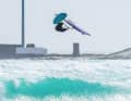 ...the board nose turns through the wind