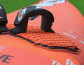The pads in the heel area of the Tabou DaCurve are very thick, which provides a lot of cushioning on hard landings.