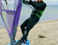 For the first gliding rush, the boom should be high up and the harness lines quite long