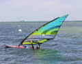 The ascent at the water start should take place at about a half-wind course (course across the wind). You can set the course in the same way as for normal surfing in light winds: if you push your sail past your body towards the tail and bring the boom end down to the water, the anluv movement will cause your board to turn into the wind. This often happens unintentionally, in which case you can counteract it with a downwind movement. To do this, push the sail in a controlled manner towards the bow, the boom end comes up and the bow turns out of the wind. surf tip: If you actively swim towards the base plate, you will successfully turn the board out of the wind.