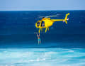 ... or in lanes on the helicopter skid.