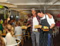 Great gesture - plenty of sushi for the riders of the World Cup in the trendy Sylt Shrirobar.