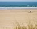 Endless sandy beaches like here in Siouville with sometimes very strong tidal ranges