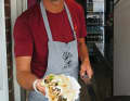 Mario Witt at the crêpe iron