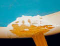 5 Apply the resin mixture to the sanding area with a brush.