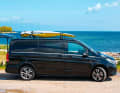 The further apart the roof racks are mounted, the more stable and secure your surf equipment will be on the roof. Ideally, your board should be about 40 centimetres from the bow and tail.