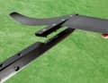 Photo 2: The connections of Starboard (2 + 5), NeilPryde aluminium (10 + 11) and the adjustable rear wing of the NeilPryde Carbonwing (1) look extremely solid, like real mechanical engineering.
