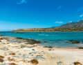 Elafonisi (pictured) and Balos are among the most beautiful beaches on the island - crowded in summer, deserted in winter.