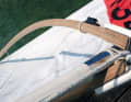 The classic "rigging" with wooden fork and GRP mast...