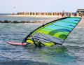 The water start is the gateway to windsurfing with smaller sporty boards