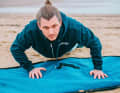 This exercise is a tough one, even though it looks so easy. Get into a push-up position and move your upper body from left to right.