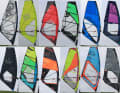 Twelve 4.7 wave sails are included in the big surf test