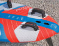 The most extreme differences in the tail shape and the strap arrangement can be seen on the Starboard and Tabou. On the Starboard, the two rear straps are close together, quite far away from the edge and on a particularly fat tail.