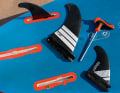 Starboard uses a US box for the centre fin, the side fins sit in the "Starbox". This has the same dimensions as the slot box, but the side fins engage with the notch in a holder at the front of the box and only require an additional screw at the rear.
