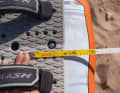 With Naish it is just ten centimetres from the strap to the tail