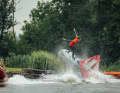 Full risk: Matthieu Fontaine attempts a freehand burner.