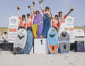 Nia Suardiaz was also unbeatable in surf freestyle, with world champion Malo Guénolé winning the men's event. Bowien van der Linden and Bastien Escofet took second place ahead of Orane Ceris and Alan Fedit