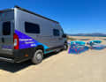 Activans offers motorhomes for hire including windsurfing equipment
