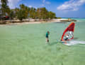 ...behind it to get different perspectives on boards and sails.