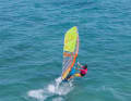 A dream: speeding across flat water with a freerace sail. We tested nine sails with two or three cambers