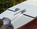 Movable wings at the rear change the rocker line.