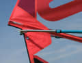 Two clew eyelets for individual adjustment of the boom height.