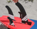 ...but the standard (in the carbon edition) single fin is offset to the rear at the fin head