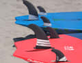 ...the centre fin is offset forwards in the base.