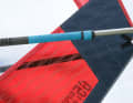 The clew design appears simpler than that of the Hybrid, but the eyelet is reinforced with webbing.