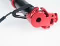 The locking spring is secured by a rubber, so the locking mechanism is easily recognisable.
