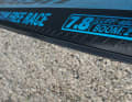 Rubber moulding on the lower leech.