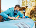 Over the years, almost all boards lose their "grip". We'll show you how to renew the non-skid paint!