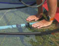 If possible, the sail should no longer be in contact with the ropes.