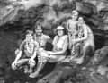 Home of choice Hawaii: Robby Seeger has lived on Maui since 1988, here with his three children Shamana, Bradley, Storm and mum Seeger