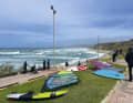 When the wind blows from the west, the region's wave surfers meet up on the beach at La Ciaccia.