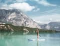 There is a water sports centre on the eastern shore of Lago di Cavedine and from the lake you have a magnificent view of the Dolomite peaks.