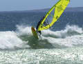 The edging is carried out with the sail set vertically...