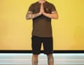 Twisted chair yoga exercise
