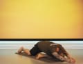 Yoga-Übung Pigeon Folds