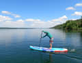 Der Testpaddler wiegt 82 Kilo